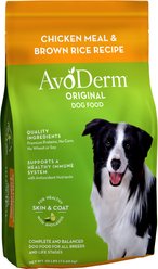 AvoDerm Original Chicken Meal & Brown Rice Recipe Adult Dry Dog Food, 30-lb bag slide 1 of 7