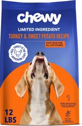 Chewy Limited Ingredient Turkey & Sweet Potato Recipe Grain-Free Dry Dog Food, 12-lb bag