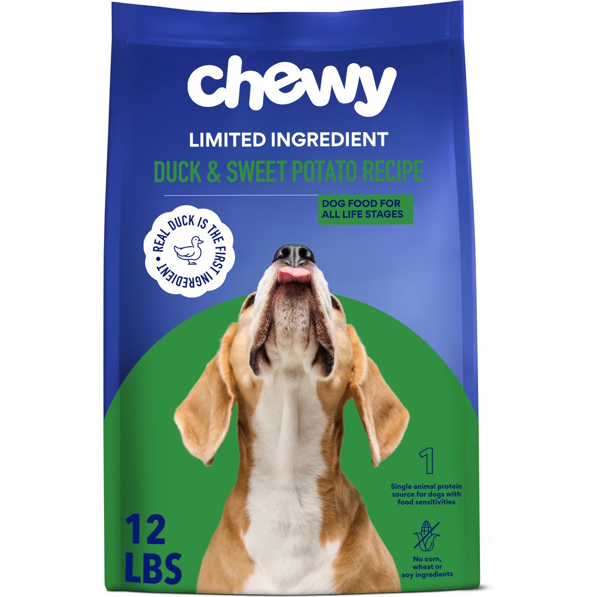 Chewy Made Limited Ingredient Duck & Sweet Potato Recipe Grain-Free Dry Dog Food (FORMERLY AMERICAN JOURNEY), 12-lb bag