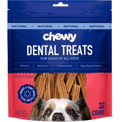 Chewy Made Chewy Made Natural Beef Flavor Dental Chew Dog Treats (FORMERLY TRUE ACRE FOODS), 32 count