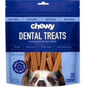 Chewy Natural Original Flavor Dental Chew Dog Treats (FORMERLY TRUE ACRE FOODS), 32 count