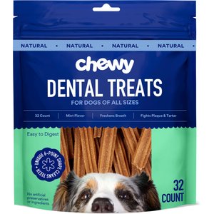 Chewy Natural Mint Flavor Dental Chew Dog Treats (FORMERLY TRUE ACRE FOODS), 32 count