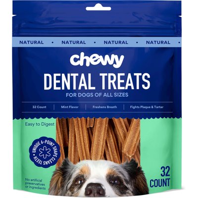 Chewy Made Chewy Made Natural Mint Flavor Dental Chew Dog Treats (FORMERLY TRUE ACRE FOODS), 32 count