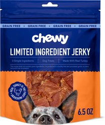 Chewy Made Limited Ingredient Turkey Jerky Natural Grain-Free Dog Treats (FORMERLY AMERICAN JOURNEY), 6.5-oz bag