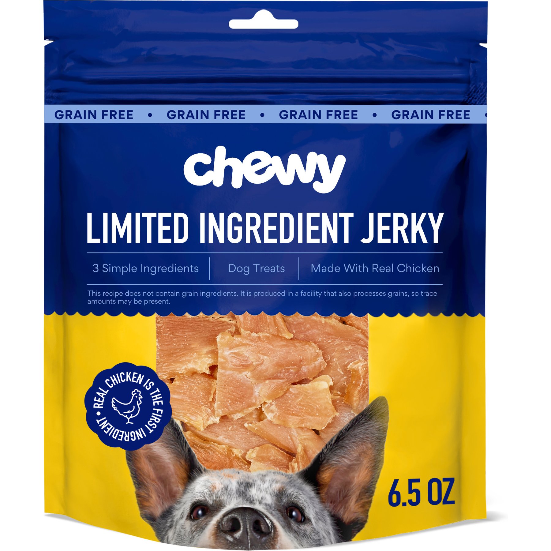 Chewy Made Limited Ingredient Chicken Jerky Natural Grain-Free Dog Treats (FORMERLY AMERICAN JOURNEY), 13-oz bundle
