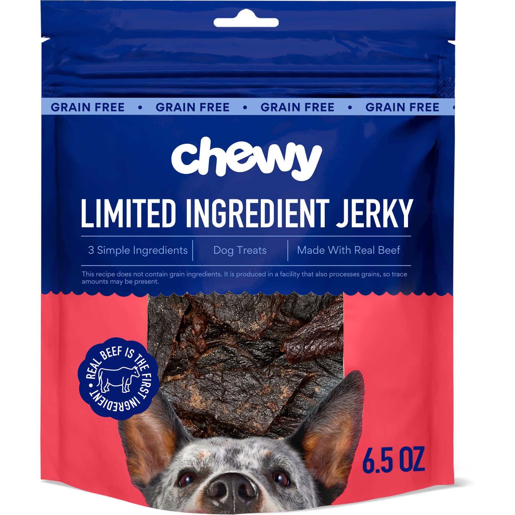 Chewy Made Limited Ingredient Beef Jerky Natural Grain-Free Dog Treats (FORMERLY AMERICAN JOURNEY), 13-oz bundle