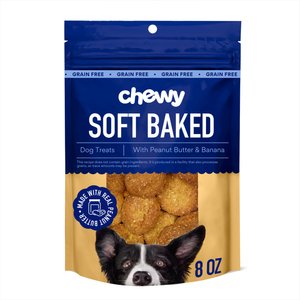 Chewy Soft-Baked With Peanut Butter & Banana Grain-Free Dog Treats (FORMERLY AMERICAN JOURNEY), 8-oz bag