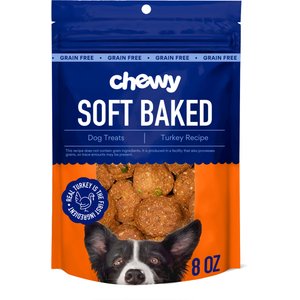 Chewy Soft-Baked Turkey Recipe Grain-Free Dog Treats (FORMERLY AMERICAN JOURNEY), 8-oz bag