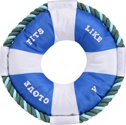 Show full view: Body Glove Life Ring Dog Toy, Blue slide 3 of 7