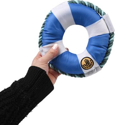 Show full view: Body Glove Life Ring Dog Toy, Blue slide 5 of 7