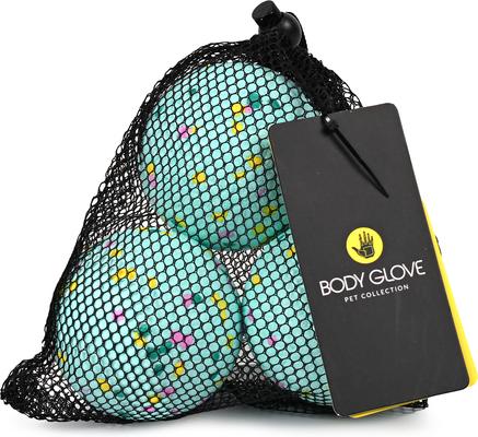 Show full view: Body Glove Tough Ball Dog Toy, Teal Confetti, 3 count, 3-in slide 5 of 7