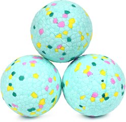Body Glove Tough Ball Dog Toy, Teal Confetti, 3 count, 2.5-in