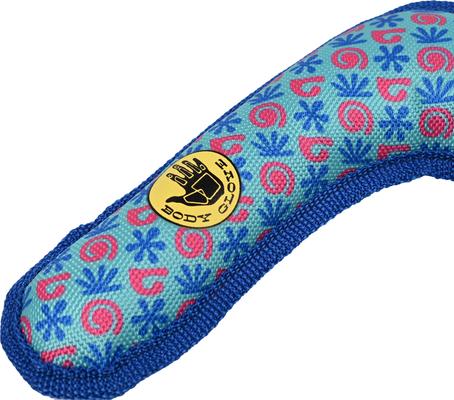 Show full view: Body Glove Tough Toss Boomerang Dog Toy, Blue slide 5 of 6
