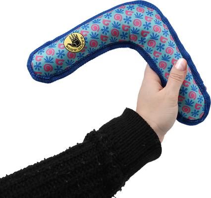 Show full view: Body Glove Tough Toss Boomerang Dog Toy, Blue slide 4 of 6