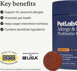 Pet Lab Co. Allergy Immune Probiotic Chew Allergy Supplement for Large Dogs, 30 count slide 2 of 8