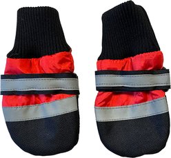 PetRageous Designs All Weather Adventure Dog Boot, Red/Black/Gray, Small