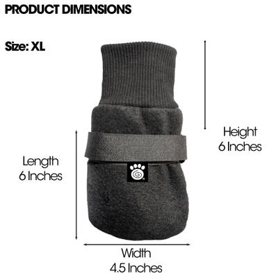 Show full view: PetRageous Designs Glacier Snug Dog Boot, Black, X-Large slide 2 of 4