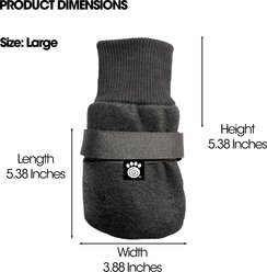 PetRageous Designs Glacier Snug Dog Boot, Black, Large slide 2 of 4