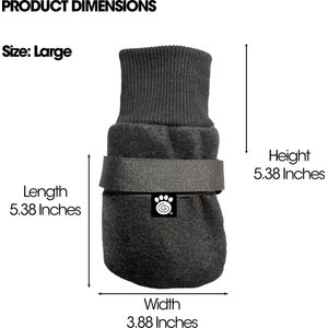 PetRageous Designs Glacier Snug Dog Boot, Black, Large