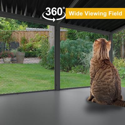 Show full view: LovMor Metal Window Catio Waterproof Roof Cat Perch with Insect Net, 43.3 x 22.83 x 46.49-in, Grey slide 5 of 7