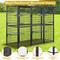 Show in main carousel: LovMor Metal Catio Outdoor Waterproof Roof Cat Enclosure with Platforms & Hammocks, 70.1 x 21.65 x 61-in, Black slide 7 of 8