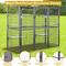 Show in main carousel: LovMor Metal Catio Outdoor Waterproof Roof Cat Enclosure with Platforms & Hammocks, 70.1 x 21.65 x 61-in, Grey slide 8 of 9