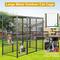 Show in main carousel: LovMor Metal Catio Outdoor Waterproof Roof Cat Enclosure with Platforms & Hammocks, 70.1 x 21.65 x 61-in, Grey slide 5 of 9