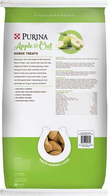 Show full view: Purina Animal Nutrition Apple & Oat Flavored Horse Treats, 15-lb bag slide 2 of 5