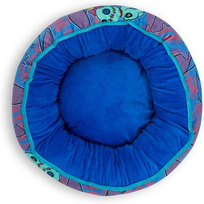 Show full view: Buckle-Down Disney Stitch & Scrump Poses Donut Pillow Dog Bed, Blue/Lavender, 18.5 x 18.5-in slide 3 of 4