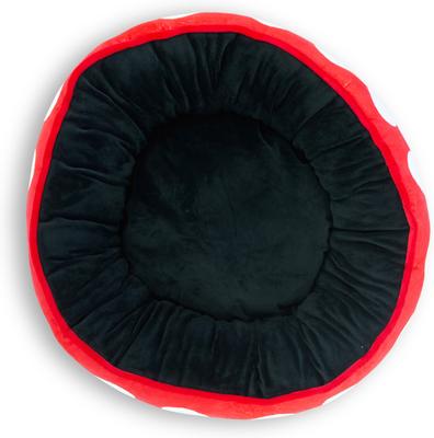 Show full view: Buckle-Down Disney Mickey Mouse Ears Icon Donut Pillow Dog Bed, Red, 18.5 x 18.5-in slide 2 of 3