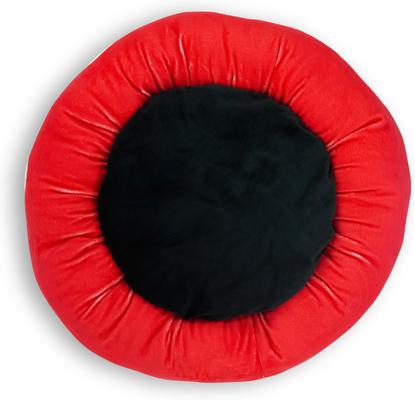 Show full view: Buckle-Down Disney Mickey Mouse Ears Icon Donut Pillow Dog Bed, Red, 18.5 x 18.5-in slide 3 of 3