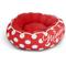 Show in main carousel: Buckle-Down Disney Minnie Mouse Script & Polka Dot Donut Pillow Dog Bed, Red, 18.5 x 18.5-in slide 2 of 4