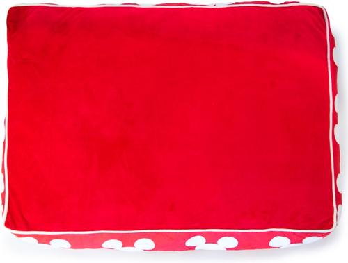 Show full view: Buckle-Down Disney Mickey Mouse Ears Icon Rectangle Gusset Pillow Dog Bed, Red/White, 34 x 24-in slide 3 of 3