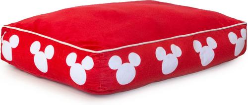 Show full view: Buckle-Down Disney Mickey Mouse Ears Icon Rectangle Gusset Pillow Dog Bed, Red/White, 34 x 24-in slide 2 of 3