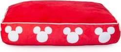 Buckle-Down Disney Mickey Mouse Ears Icon Rectangle Gusset Pillow Dog Bed, Red/White, 34 x 24-in