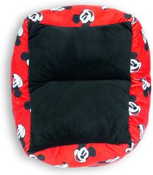 Buckle-Down Disney Mickey Mouse Expressions Scattered Cuddler Pillow Dog Bed, Red, 20 x 15-in slide 2 of 4