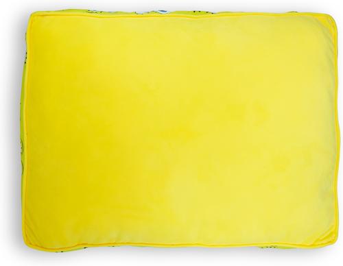 Show full view: Buckle-Down Nickelodeon SpongeBob SquarePants Expressions Rectangle Gusset Pillow Dog Bed, Yellow, 34 x 24-in slide 3 of 3