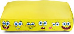 Buckle-Down Nickelodeon SpongeBob SquarePants Expressions Rectangle Gusset Pillow Dog Bed, Yellow, 34 x 24-in