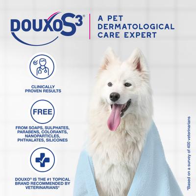 Show full view: Douxo S3 CALM Soothing Itchy, Hydrated Skin Dog & Cat Shampoo, 16.9-fl oz bottle slide 5 of 11