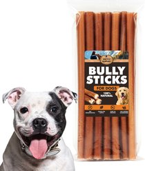 Brutus & Barnaby 12-Inch Single Ingredient High Protein & Rawhide-Free Bully Sticks Dog Chews, 8 count