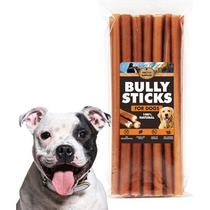 Brutus & Barnaby 12-Inch Single Ingredient High Protein & Rawhide-Free Bully Sticks Dog Chews, 8 count