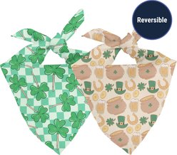 Dog Bandana Co. Lucky Tie On Reversible Dog Bandana, Green, Large slide 2 of 2