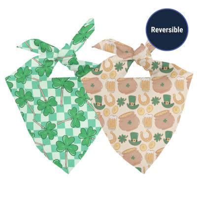 Show full view: Dog Bandana Co. Lucky Tie On Reversible Dog Bandana, Green, Small slide 2 of 2