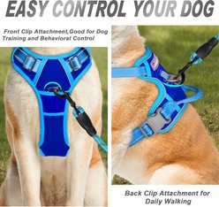 BARKBAY Front Clip Reflective No Pull Dog Harness, Sapphire Blue & Blue, Large: 24.5 to 32.5-in chest slide 2 of 9