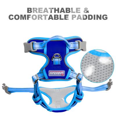 Show full view: BARKBAY Front Clip Reflective No Pull Dog Harness, Sapphire Blue & Blue, Small: 19.5 to 26-in chest slide 8 of 12