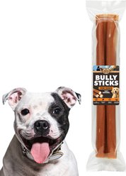 Brutus & Barnaby 12-Inch Single Ingredient High Protein & Rawhide-Free Bully Sticks Dog Chews, 2 count