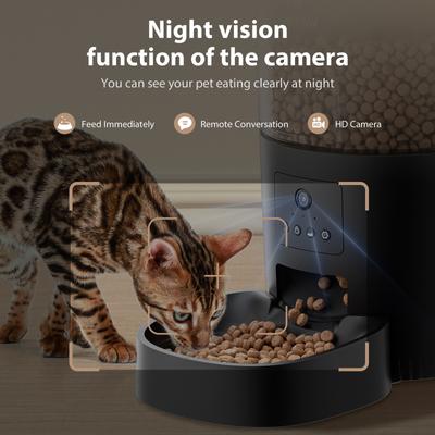 Show full view: IMIPAW 2.4G WiFi Automatic Timed Cat Feeder with Camera, 3-L slide 8 of 10