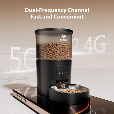 Show full view: IMIPAW Stainless Steel WIFI Automatic Cat& Dog Feeder, 3-L slide 3 of 11