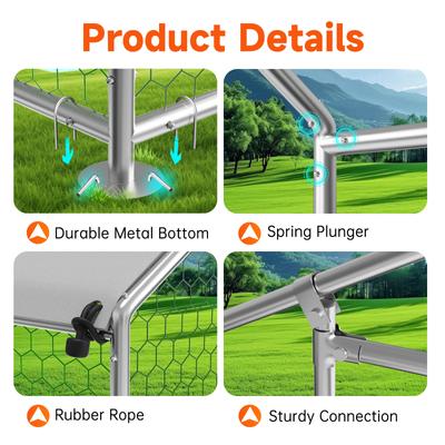 Show full view: Xbrigh Large Dome Covered Outdoor Dog Kennel, 19.7 x 10 x 6.4-ft slide 6 of 10