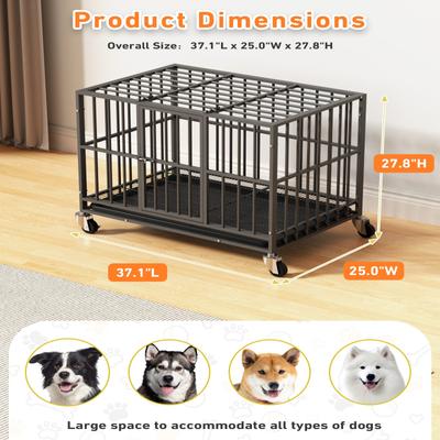 Show full view: Xbrigh Double-Door Dog Crate, Black, 38 inch slide 6 of 9